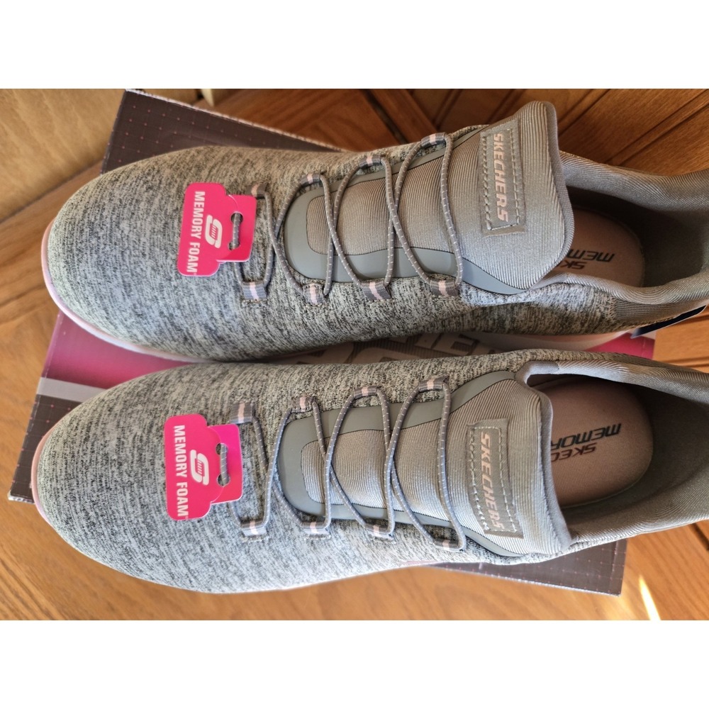 Skechers 11 M Summits Quick Getaway Women's Slip On Shoes Size 12983 GYLP Gray - Picture 3 of 7